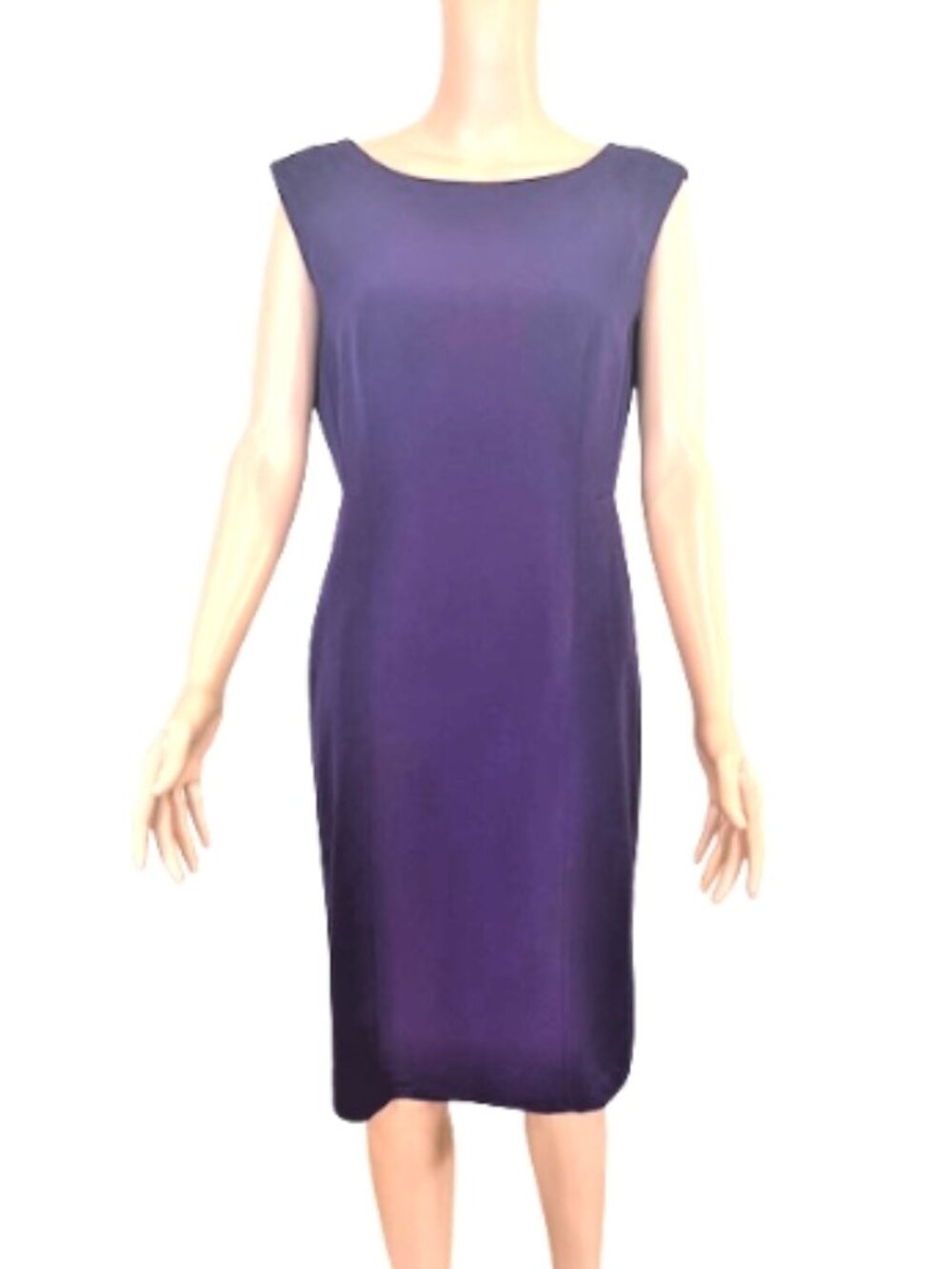 Kasper Sleeveless Sheath Dress – Size 8P – Deep Purple Business Career